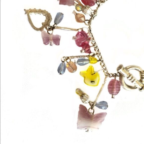 Glass butterfly bead.bracelet charms toggle clasp - Picture 8 of 8